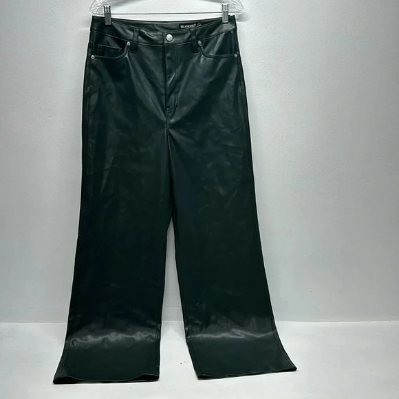 Blank NYC Pant Faux Leather Franklin Rib Cage Straight Leg Revolve Green Size 30 - Picture 2 of 10